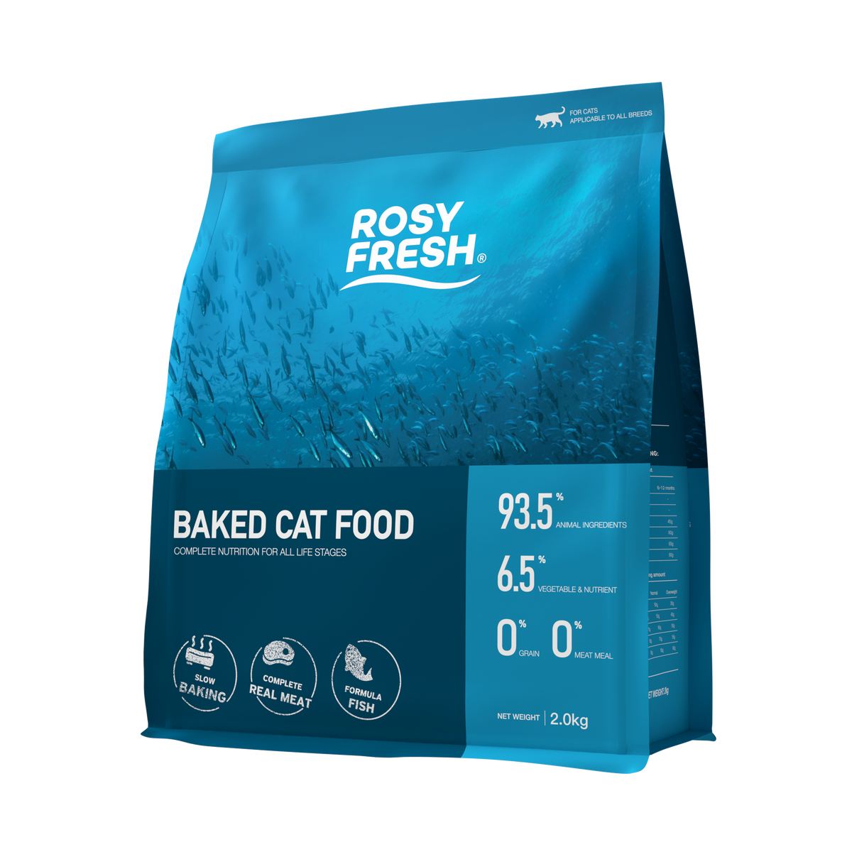 Rosy Fresh baked cat food 2kg, fish