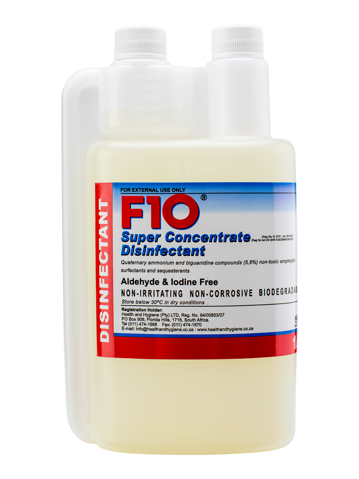F10 SC Veterinary Disinfectant 1L bottle, front