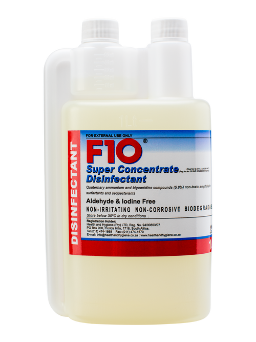 F10 SC Veterinary Disinfectant 1L bottle, front