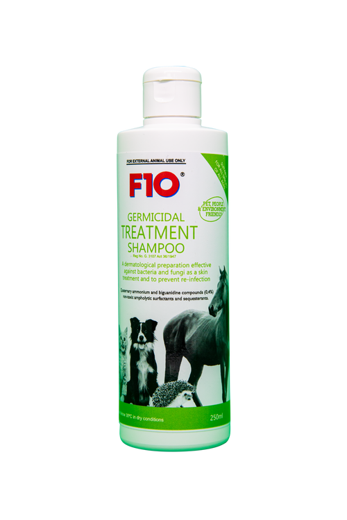 F10 Germicidal Treatment Shampoo 250ml bottle, front