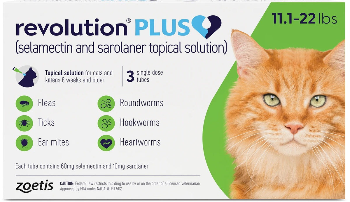 Revolution Plus for cats 5 to 10 kg, green box
