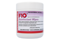 F10 Disinfectant Wipes tub of 100, front